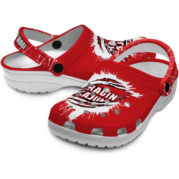custom louisiana ragin cajuns splash motif background clog high quality
