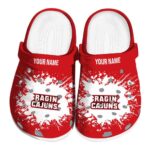 custom louisiana ragin cajuns splatter background clog best selling
