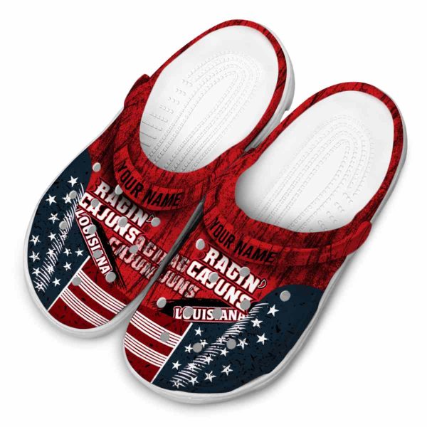 custom louisiana ragin cajuns star spangled side pattern clog latest model