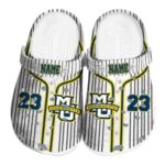 custom marquette golden eagles pinstripe pattern clog best selling