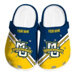 custom marquette golden eagles striped accents clog best selling