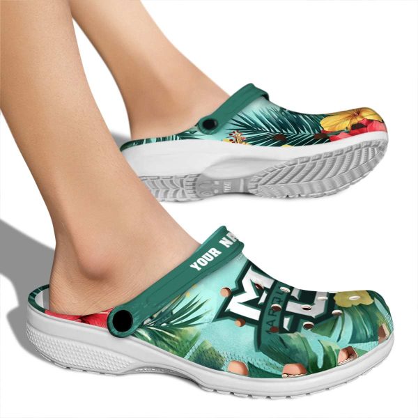 custom marquette golden eagles tropical vibes clog fashion forward