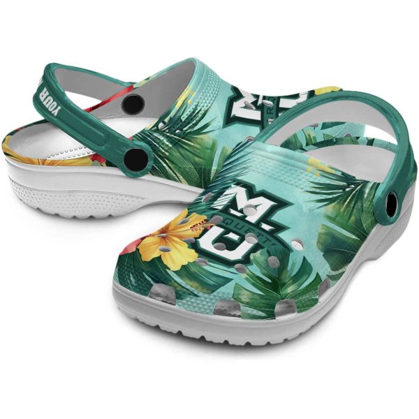custom marquette golden eagles tropical vibes clog high quality