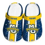 custom marquette golden eagles vertical stripes clog best selling