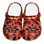 custom marshall thundering herd autumn leaves clog best selling