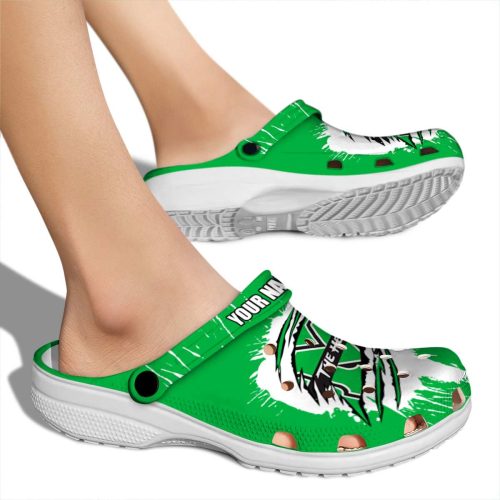 custom marshall thundering herd splash motif background clog fashion forward
