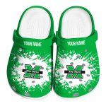 custom marshall thundering herd splatter background clog best selling