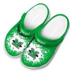 custom marshall thundering herd splatter background clog best selling