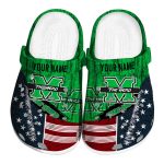 custom marshall thundering herd star spangled side pattern clog best selling