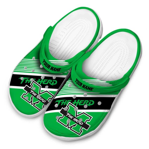 custom marshall thundering herd vibrant dual tone clog latest model