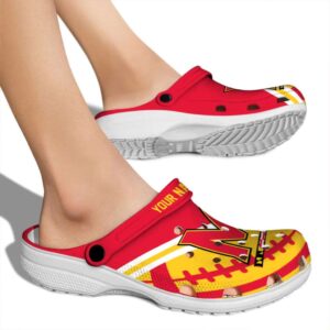 custom maryland terrapins football motif clog fashion forward