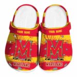 custom maryland terrapins paint splatter graphics clog best selling