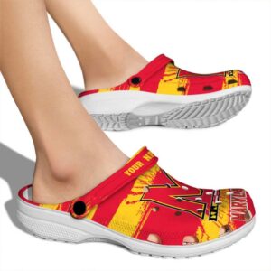 custom maryland terrapins paint splatter graphics clog fashion forward