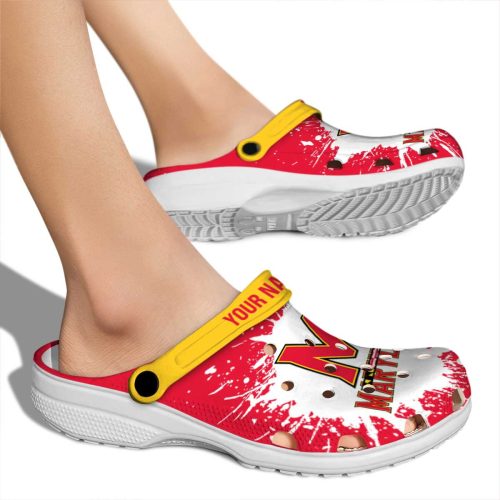custom maryland terrapins splash art clog fashion forward