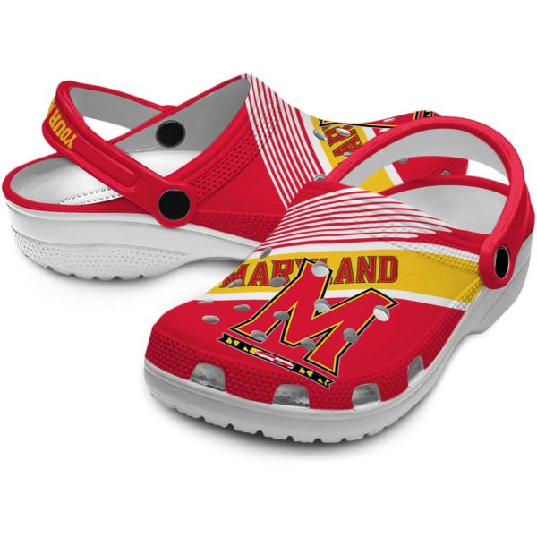 custom maryland terrapins vibrant dual tone clog high quality