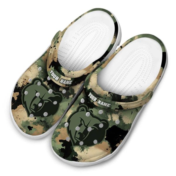 custom memphis grizzlies camouflage craze clog latest model