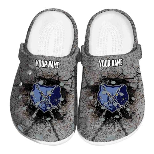 custom memphis grizzlies cracked ground texture clog best selling