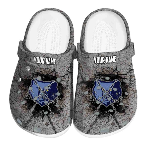 custom memphis grizzlies cracked ground texture clog best selling