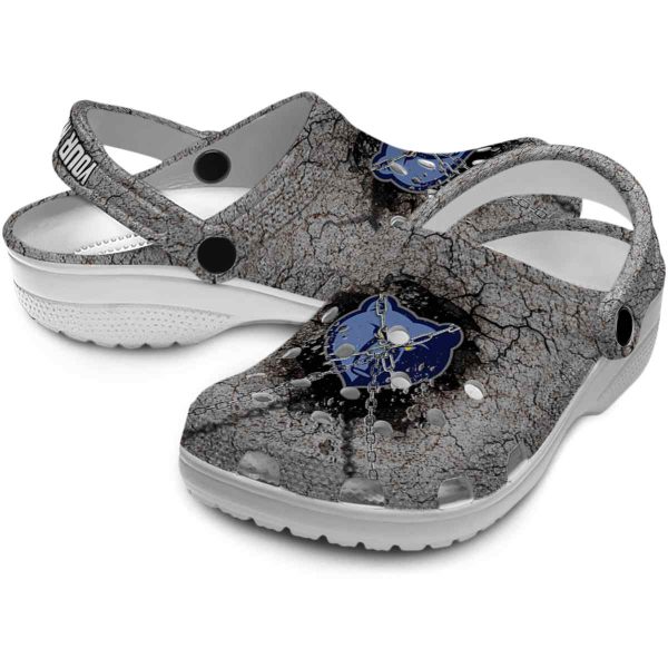 custom memphis grizzlies cracked ground texture clog high quality