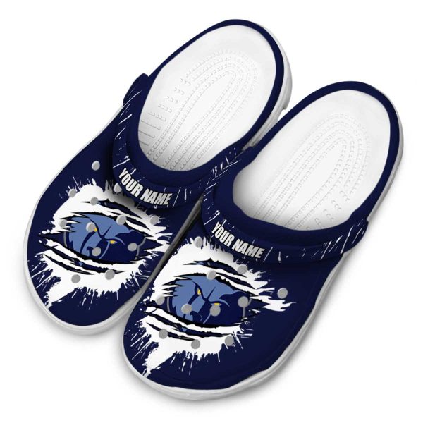 custom memphis grizzlies splash motif background clog latest model