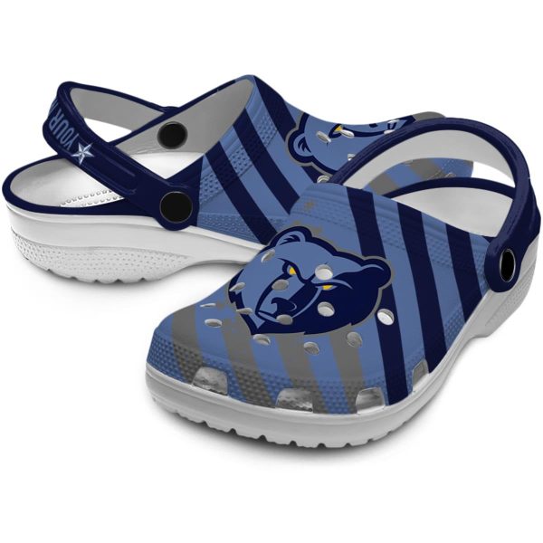 custom memphis grizzlies star spangled graphic clog high quality