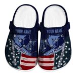 custom memphis grizzlies star spangled side pattern clog best selling