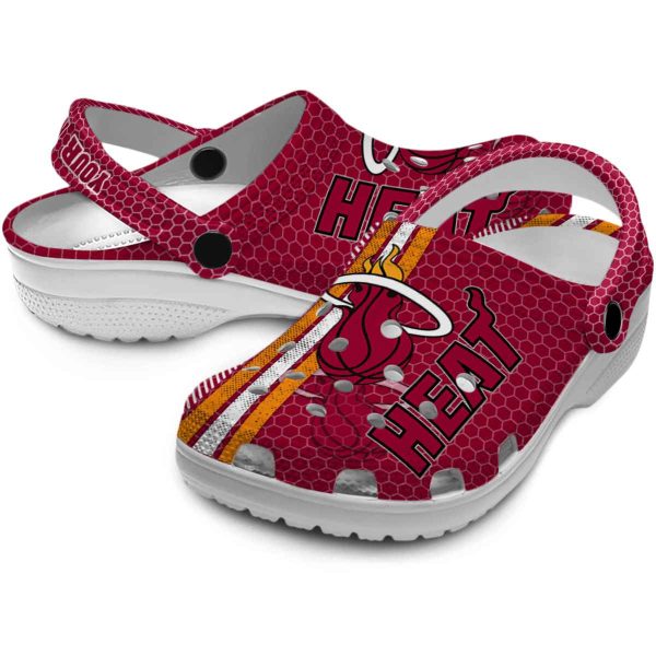 custom miami heat contrasting stripes clog high quality