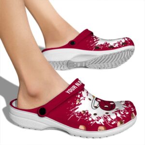 custom miami heat splatter background clog fashion forward