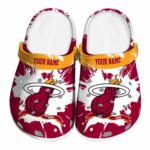 custom miami heat splatter pattern clog best selling