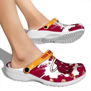 custom miami heat splatter pattern clog fashion forward