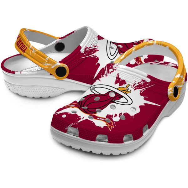 custom miami heat splatter pattern clog high quality