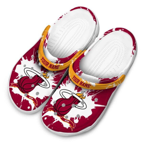 custom miami heat splatter pattern clog latest model