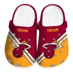 custom miami heat striped accents clog best selling