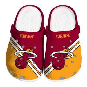 custom miami heat striped accents clog best selling