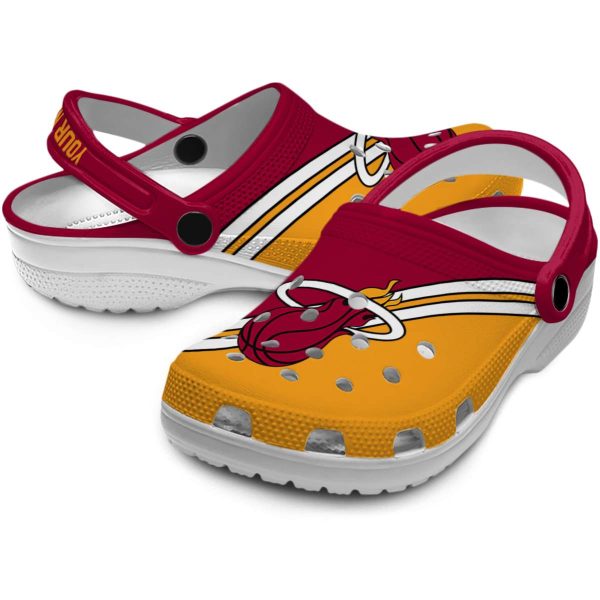 custom miami heat striped accents clog high quality