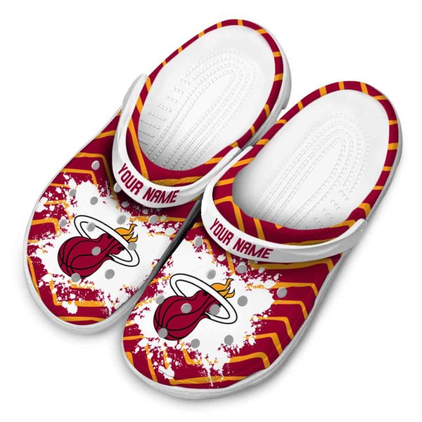 custom miami heat zigzag paint burst clog latest model
