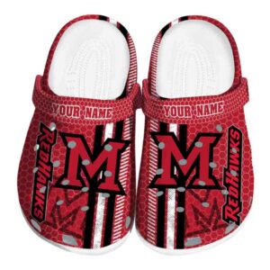 custom miami redhawks contrasting stripes clog best selling