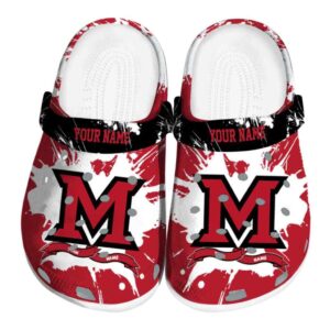 custom miami redhawks splatter pattern clog best selling