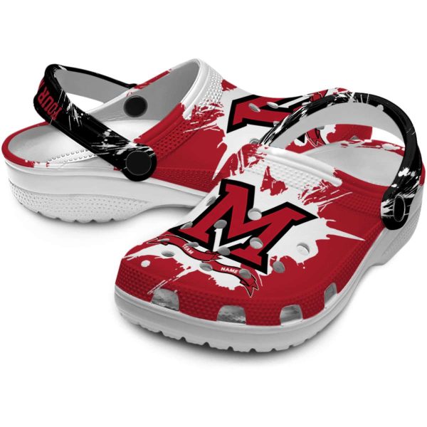 custom miami redhawks splatter pattern clog high quality