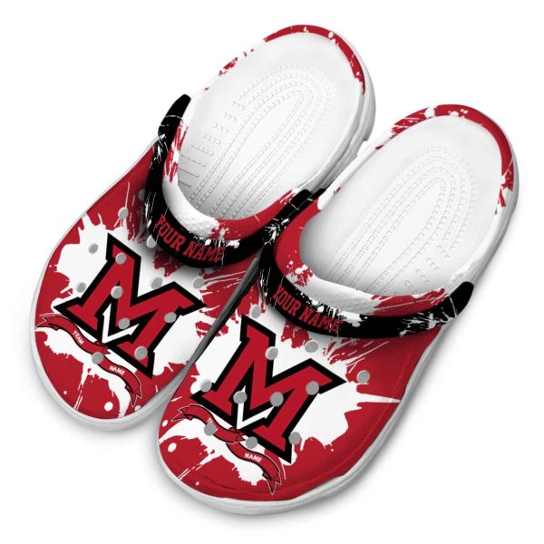 custom miami redhawks splatter pattern clog latest model