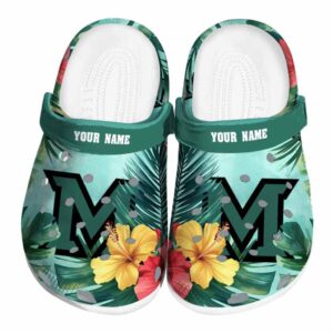 custom miami redhawks tropical vibes clog best selling