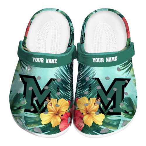 custom miami redhawks tropical vibes clog best selling