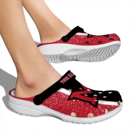 custom miami redhawks vertical stripes clog fashion forward