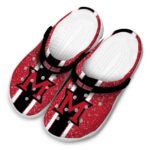 custom miami redhawks vertical stripes clog best selling