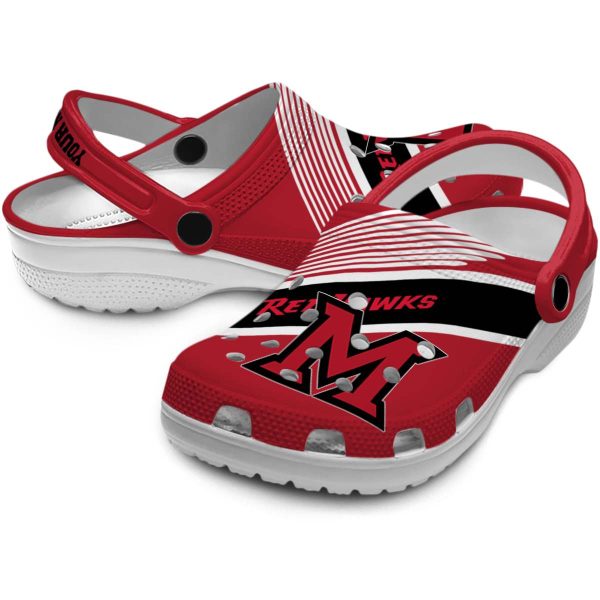 custom miami redhawks vibrant dual tone clog high quality