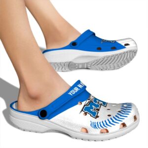 custom middle tennessee blue raiders baseball motif clog fashion forward