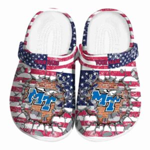 custom middle tennessee blue raiders freedom splinter clog best selling