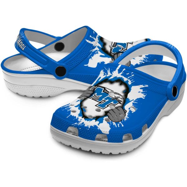 custom middle tennessee blue raiders gripping hand clog high quality