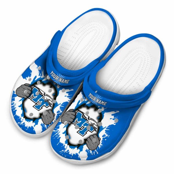 custom middle tennessee blue raiders gripping hand clog latest model