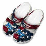 custom middle tennessee blue raiders patriotic stripes clog best selling